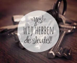 Sleuteloverdracht!